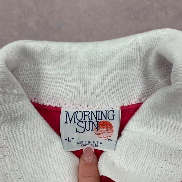 Vintage Sweatshirt cottagecore flower patterned jumper with collar Women's - Picture 5 of 5